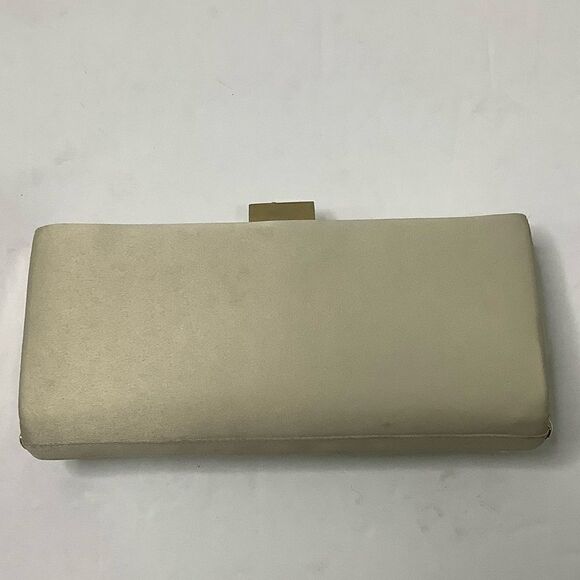 Kate Landry Gold Jeweled Clutch Satin Gold RN 58909 Two Chain Handles - Picture 4 of 14